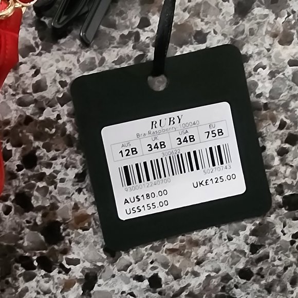 Honey Birdette Ruby Red Bra 34B - Picture 4 of 4